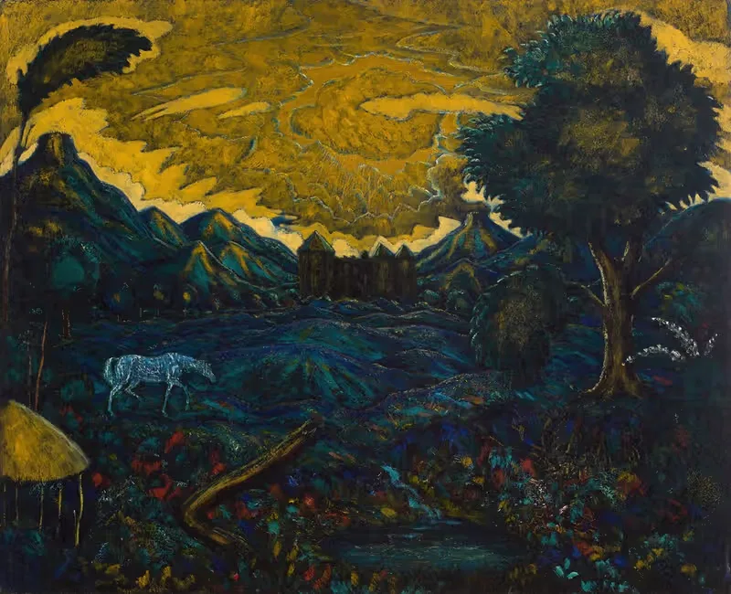 Пейзаж с лошадью by Эдвард Миддлтон Манигольт, 1912 — digital art print download