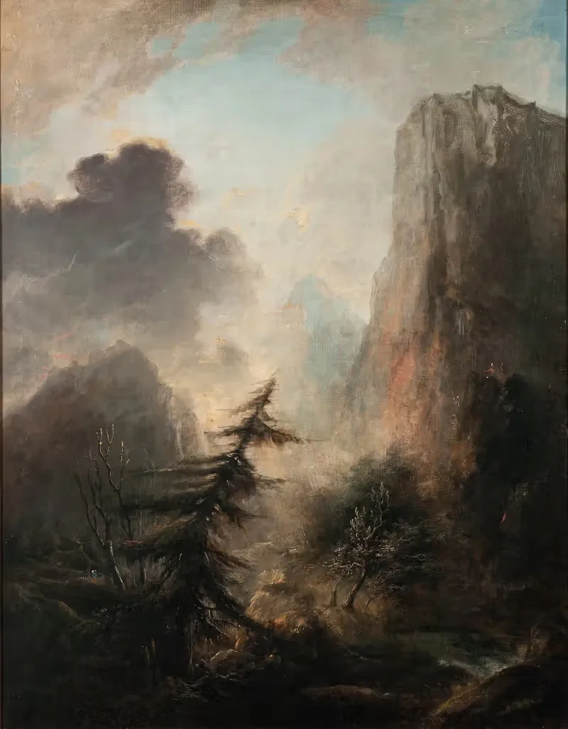 Romantic Landscape with Spruce by Elias Martin — digital art print download