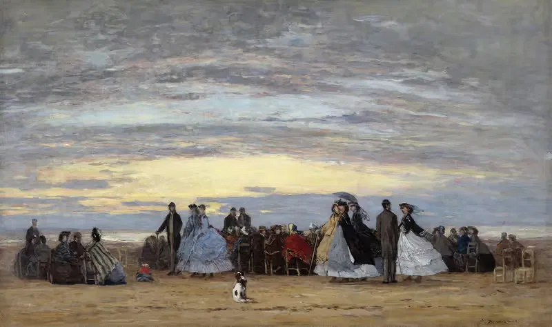 Пляж в Вильервиле by Южен Буден, 1864 — digital art print download
