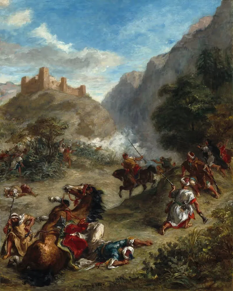 Arabs Skirmishing in the Mountains — Eugène Delacroix