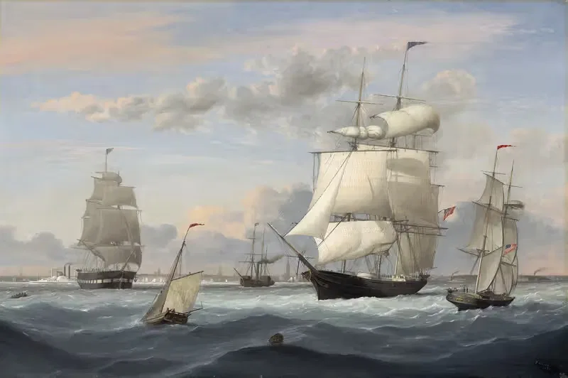 Гавань Нью-Йорка by Фиц Генри Лейн, 1852 — digital art print download