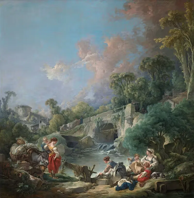 Стирки by Франсуа Буше, 1768 — digital art print download