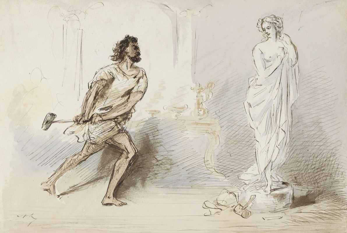 Pygmalion en Galatea by Александр Вер Хуэл — digital art print download