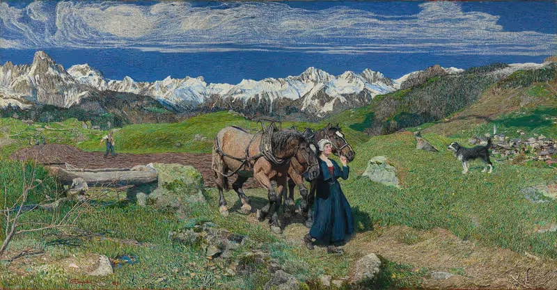 Весна в Альпах by Джованни Сегантни, 1897 — digital art print download