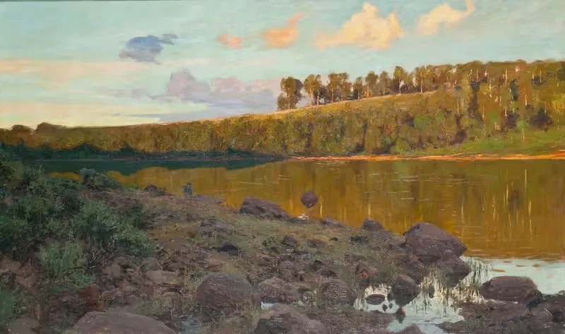 Озеро в лесу by Готфрид Кальстениус, 1898 — digital art print download