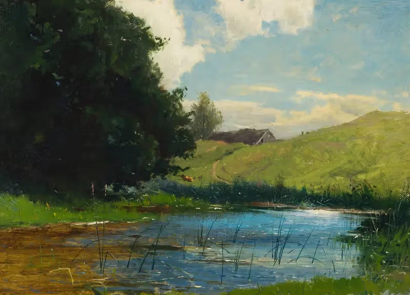 Пейзаж в Кёпингебро, недалеко от Истада by Густав Ридберг, 1876 — digital art print download