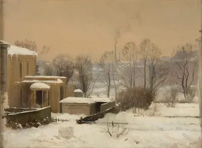 Городской снег. Этюд by Густав Ридберг, 1880 — digital art print download