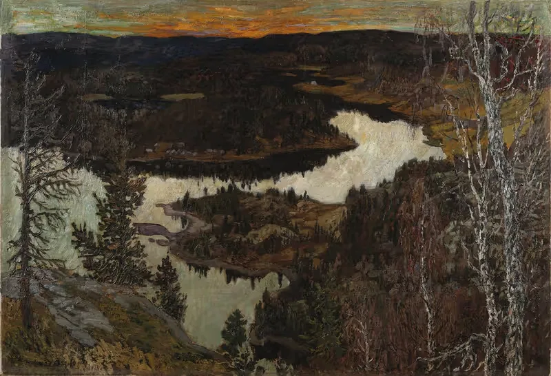 Осень, Нордингро by Хельмер Осслунд, 1910 — digital art print download