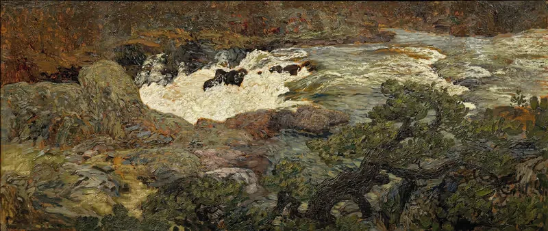 Водопад, Порьюс by Хельмер Осслунд, 1915 — digital art print download