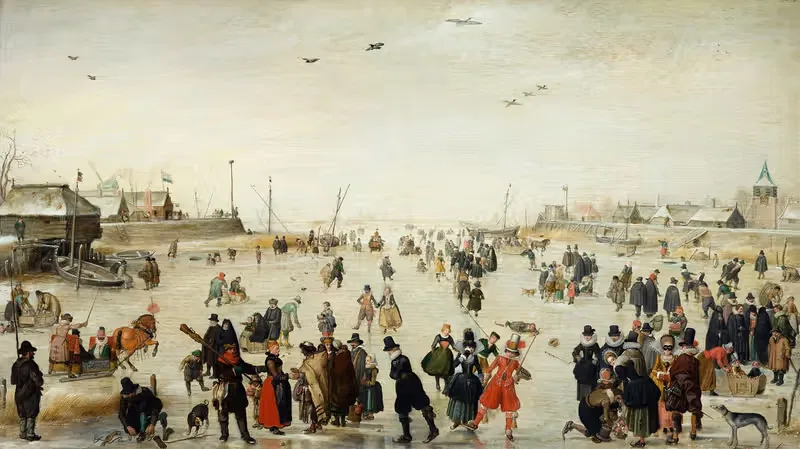 Winter Scene on a Frozen Canal — Hendrick Avercamp