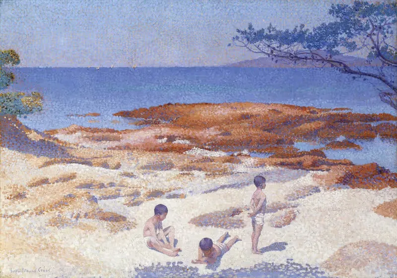 Пляж в Кабассон (Бань-Кюль) by Анри-Эдмон Кросс, 1891 — digital art print download