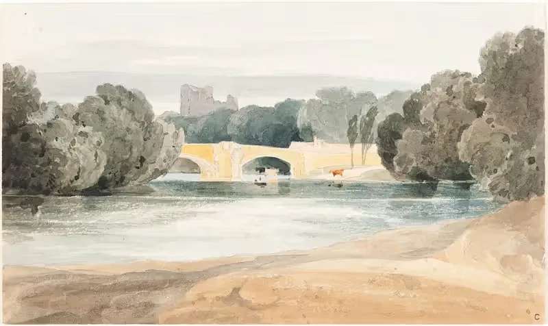 after John Sell Cotman, Bridge at Knaresborough — Rev. James Bulwer
