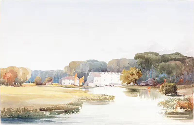 Мельница Хорстед на реке Буре, Норфолк by Рев. Джеймс Булвер, 1829-1848 — digital art print download