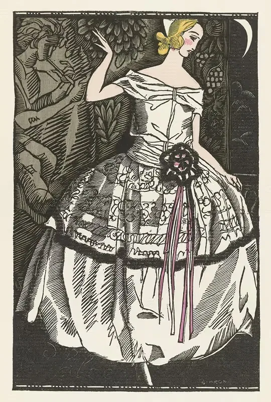 Хлоя / Вечернее платье, от Бира by Фернан Симон, 1921 — digital art print download