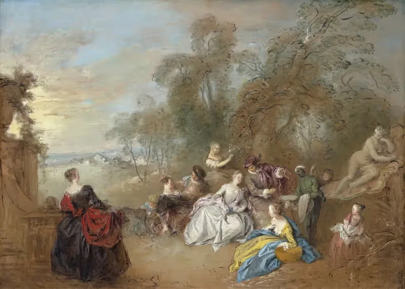 On the Terrace by Jean-Baptiste Pater — digital art print download