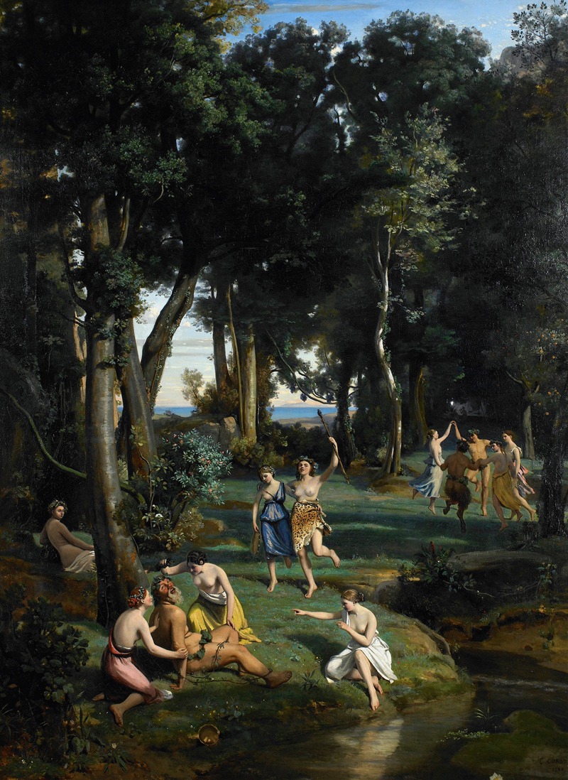 Silenus by Jean-Baptiste-Camille Corot, 1838 — digital art print download