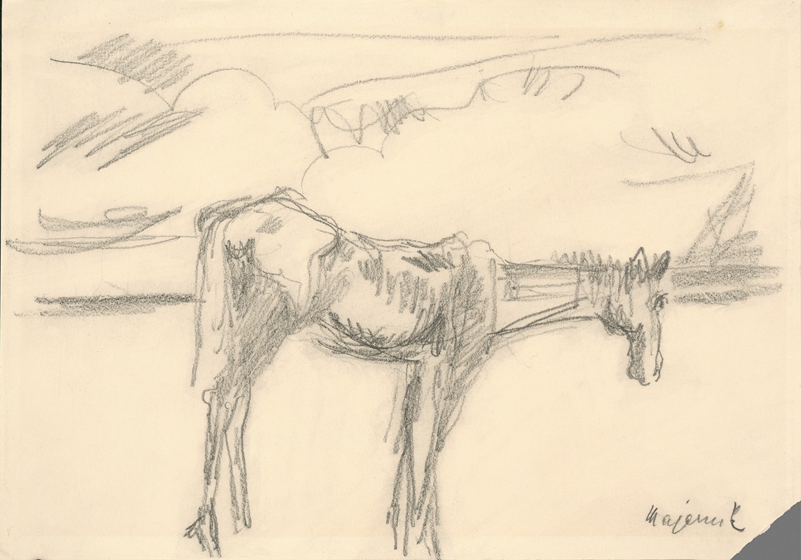 Lonely Horse by Циприан Майерник, 1944 — digital art print download