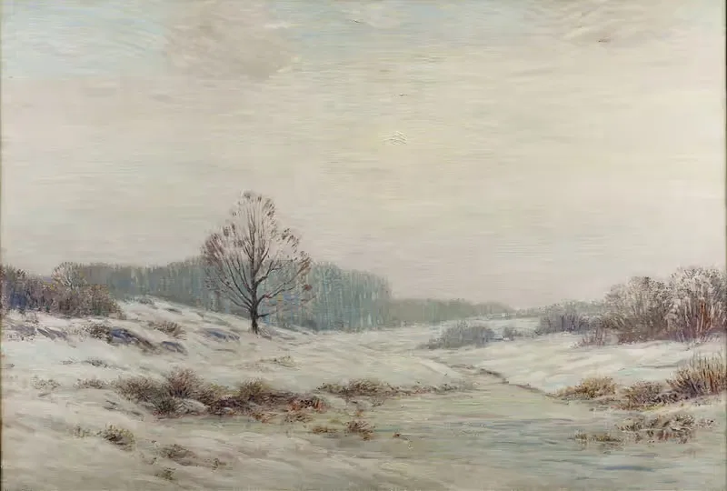 Зимнее утро by Леонард Охтман, 1911 — digital art print download