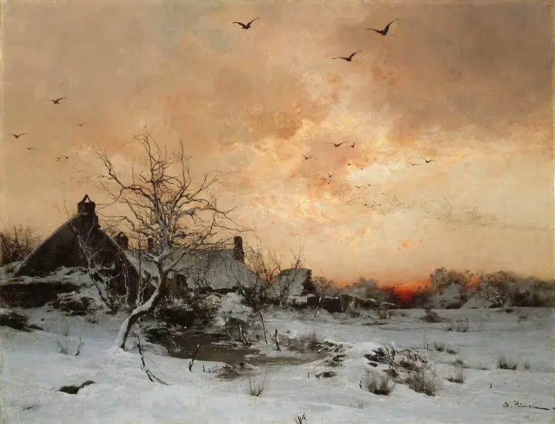 Январь - Серней - недалеко от Рамбуйе by Леон-Жермен Пелуз — digital art print download