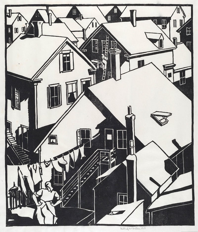Housetops by Mildred McMillen, 1918 — digital art print download