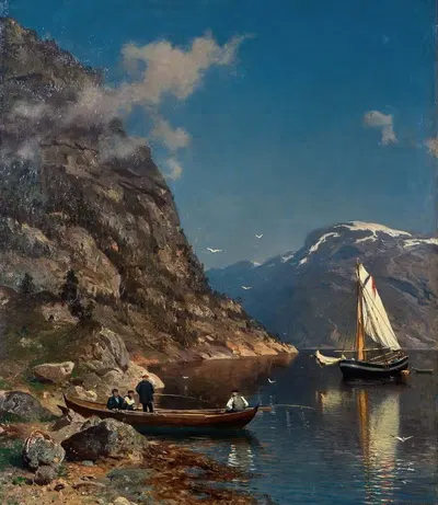 Фьельдный пейзаж by Мортен Мюллер, 1877 — digital art print download