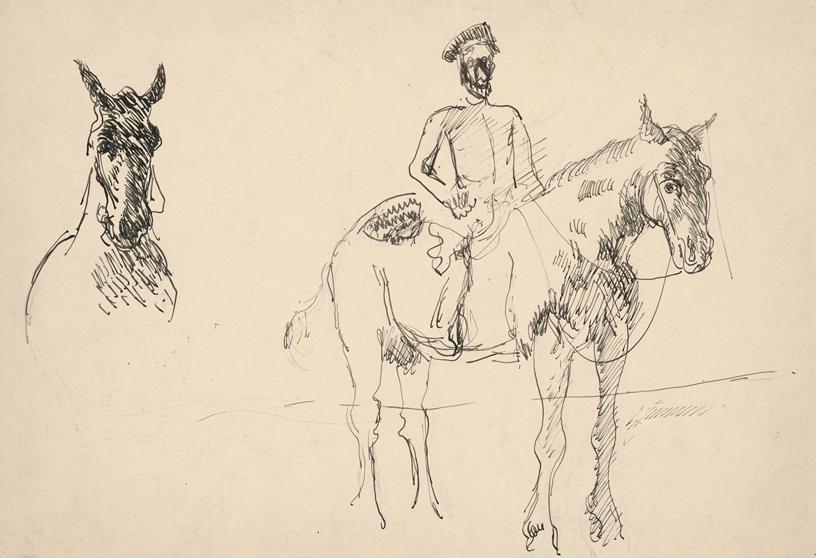 Study of a Rider by Циприан Майерник, 1930-1939 — digital art print download