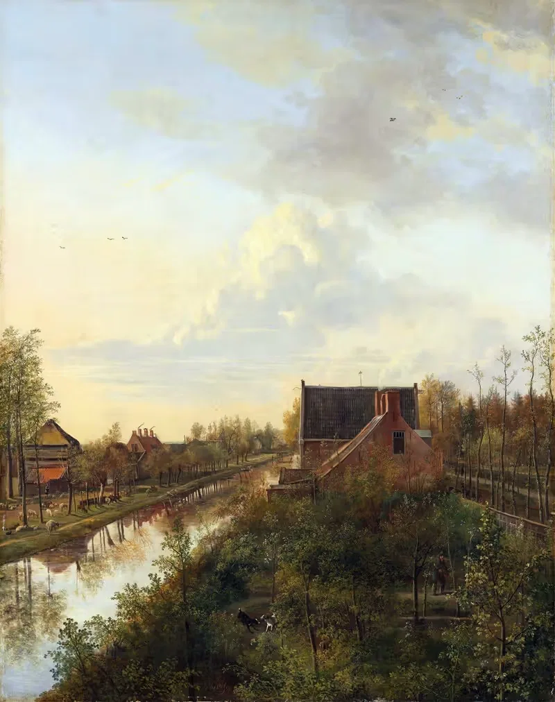 The Canal at ’s-Graveland by Питер Герардус ван Ос, 1818 — digital art print download