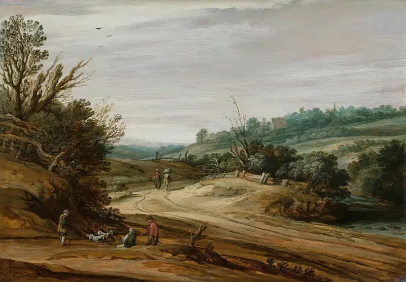 Dune Landscape with a Country Road — Pieter van Santvoort