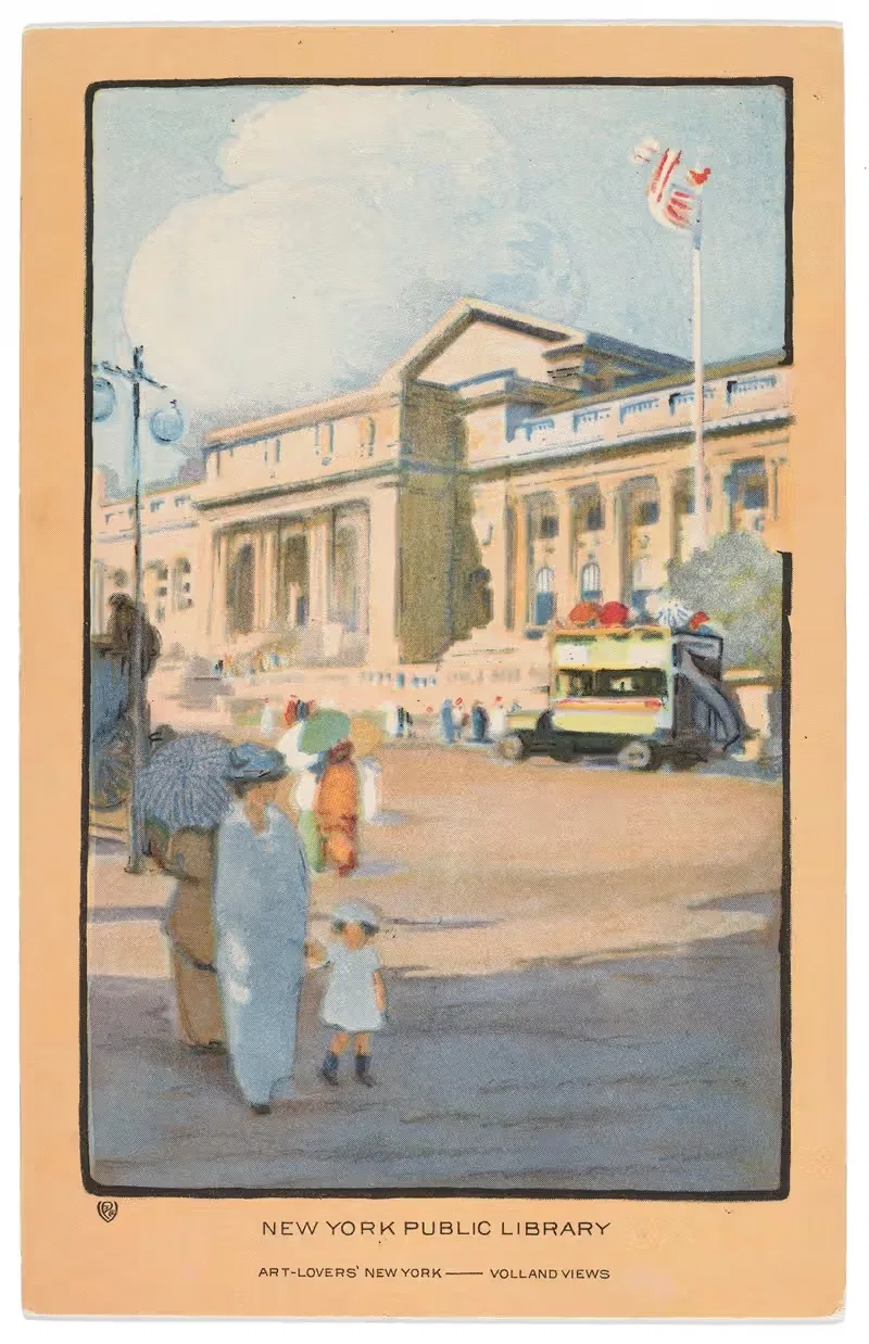 Нью-Йоркская публичная библиотека by Рэйчел Робинсон Элмер, 1914 — digital art print download