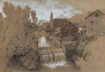 Liezen by Eduard Peithner von Lichtenfels, 1895 — digital art print download