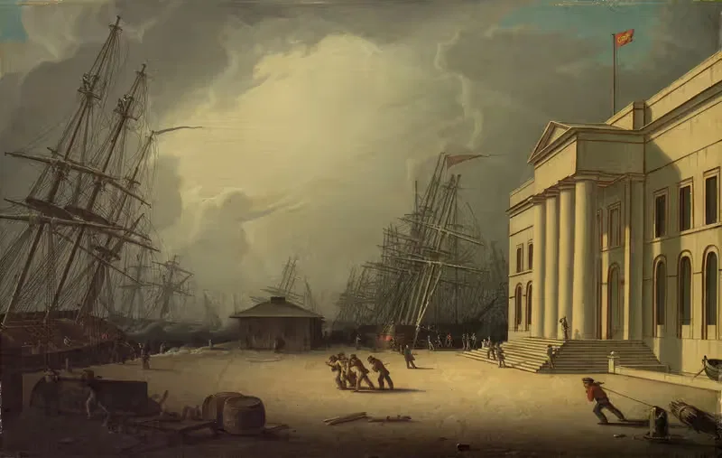 The Custom House at Greenock, Scotland — Robert Salmon