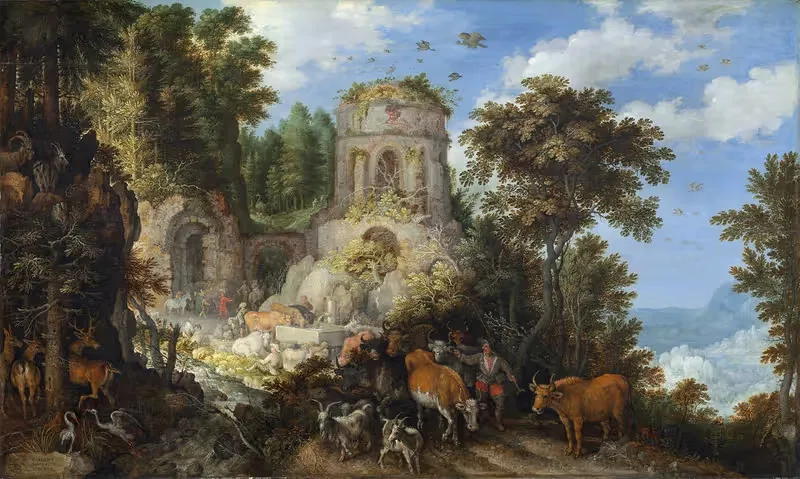 Пейзаж с бегством в Египет by Роелант Савери, 1624 — digital art print download