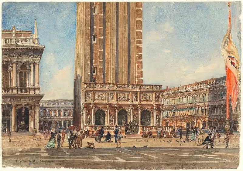 Площадь Сан-Марко by Рудольф фон Альт, 1874 — digital art print download
