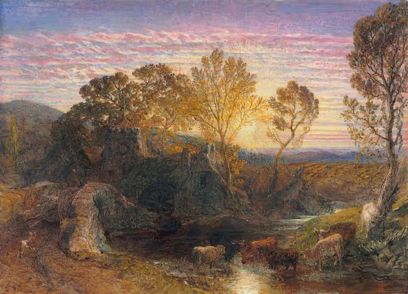 Золотой час by Самуэль Палмер, 1865 — digital art print download