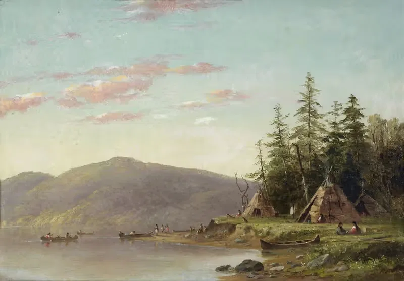 Chippewa Encampment on the Upper Mississippi — Seth Eastman