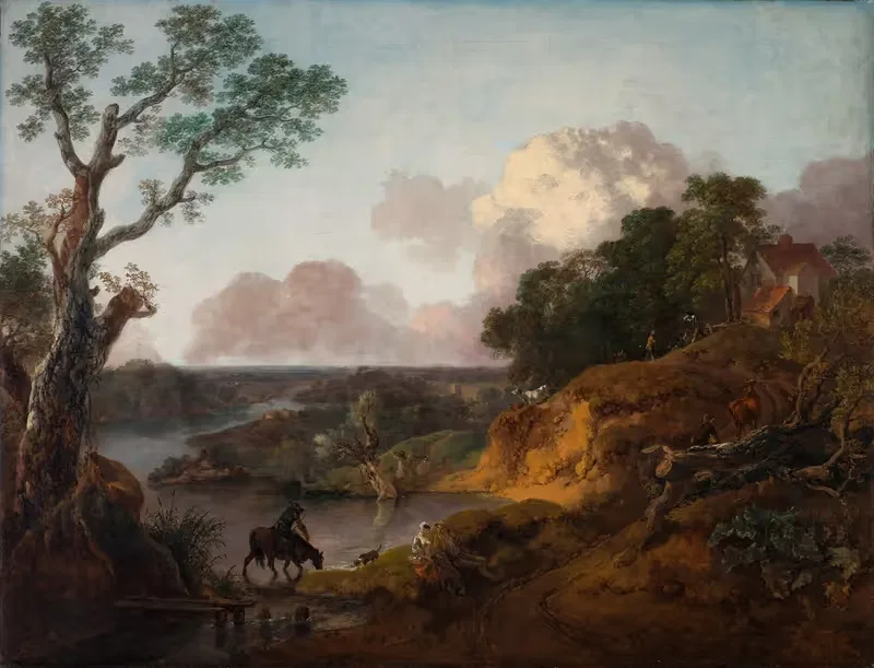 Вид в Саффолке by Томас Гейнсборо, c.1755 — digital art print download