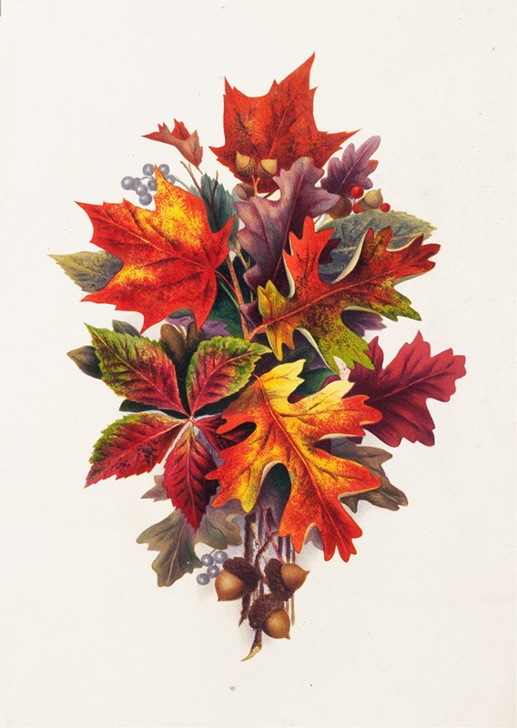 Autumn Leaves by Луи Пранг и Ко, 1874 — digital art print download