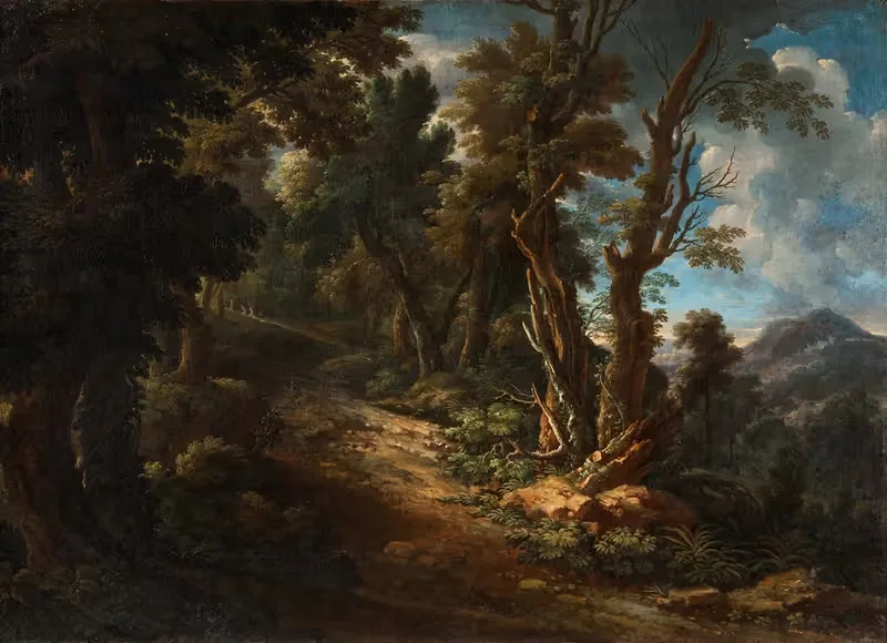 Landscape with a Road through a Forest by Anonymous — digital art print download