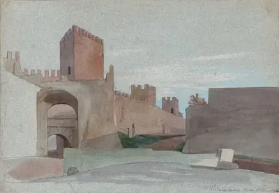 Porta San Lorenzo, Rome by Victor-François-Eloi Biennourry — digital art print download