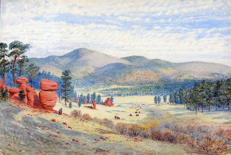 В парке монументов, Колорадо by Уолтер Париж, 1874 — digital art print download