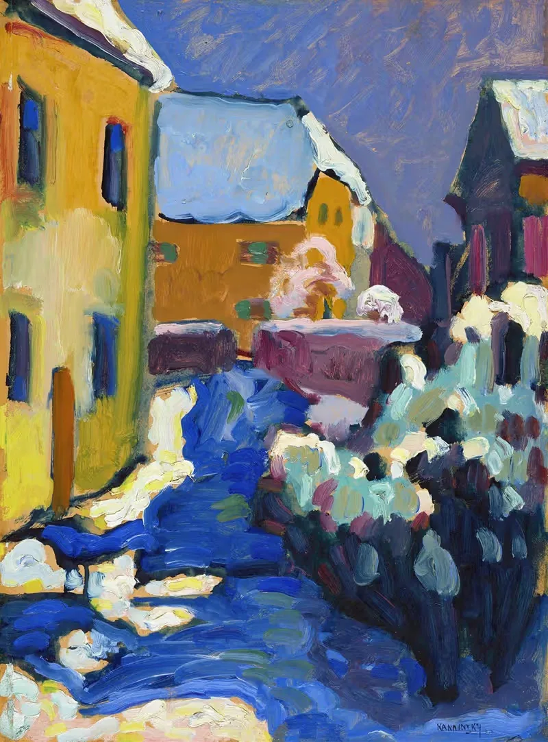 Кладбище и приходская церковь в Кохеле by Василий Кандинский, 1909 — digital art print download