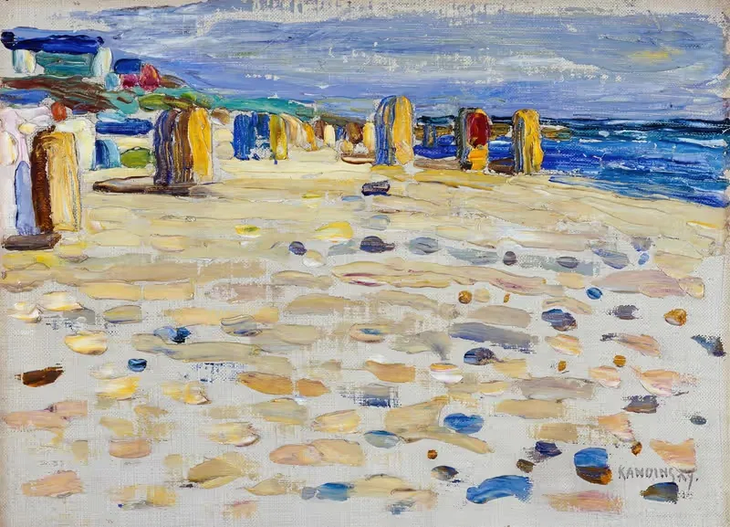 Holland – Strandkörbe by Wassily Kandinsky, 1904 — digital art print download