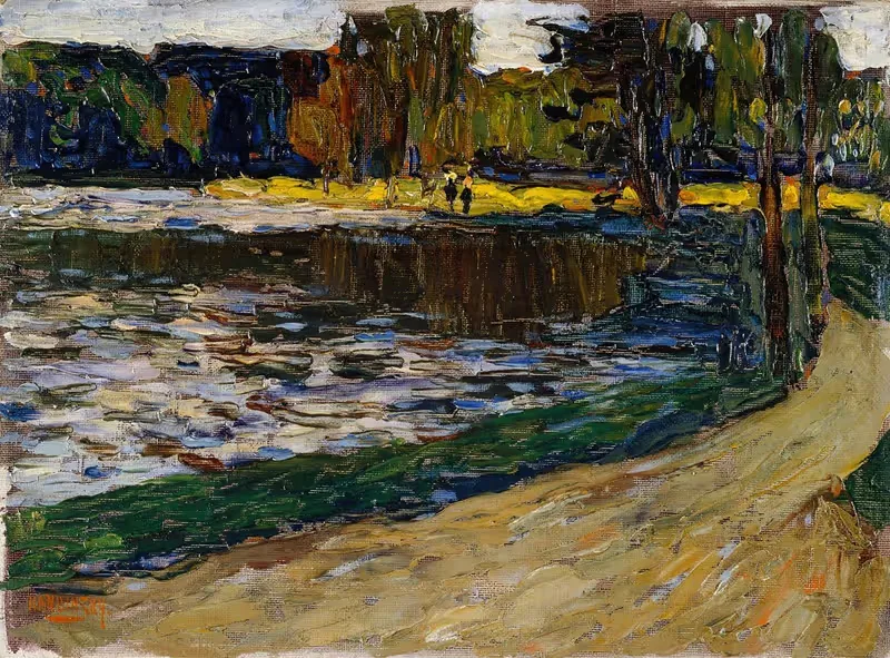 Мюнхен – Английский сад by Василий Кандинский, 1901 — digital art print download