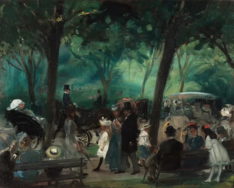 The Drive, Central Park by William James Glackens, c. 1905 — digital art print download