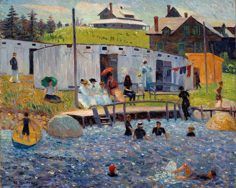 Час купания, Честер, Новая Шотландия by Уильям Джеймс Глакенс, 1910 — digital art print download