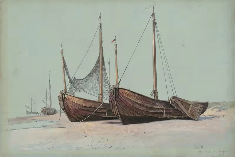 Бланкенберг by Уильям Стэнли Хазелтайн, 1876 — digital art print download