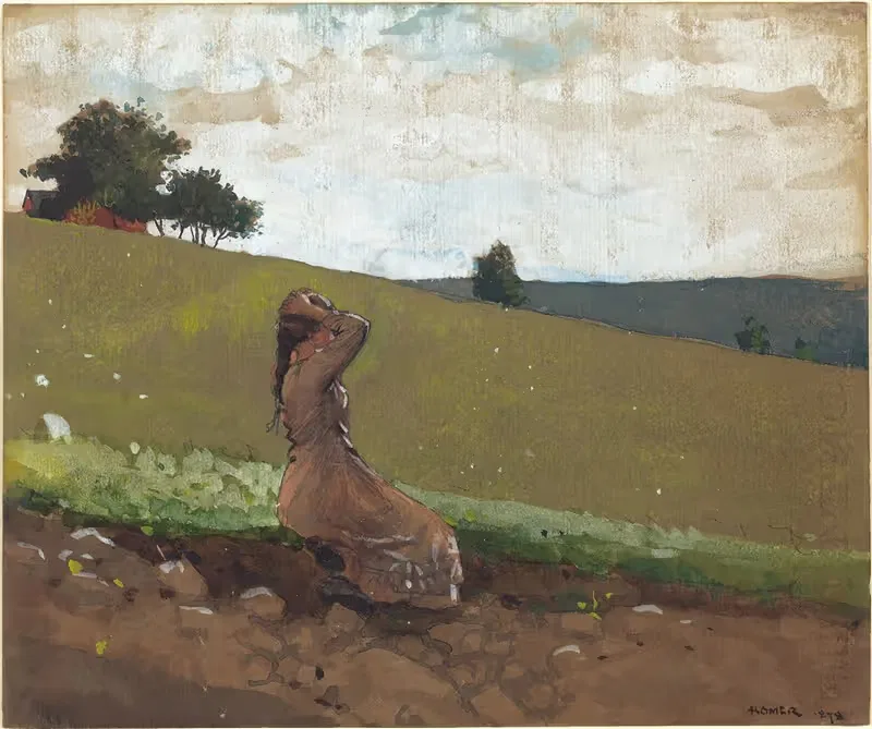 The Green Hill by Winslow Homer, 1878 — digital art print download