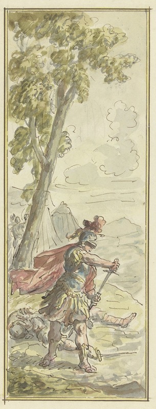 Rinaldo na het doden van de Ridder Gernard by Элиас ван Неймеген, 1677 - 1755 — digital art print download
