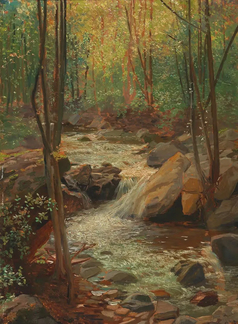Лесной ручей by Александр Деметриус Гольц — digital art print download
