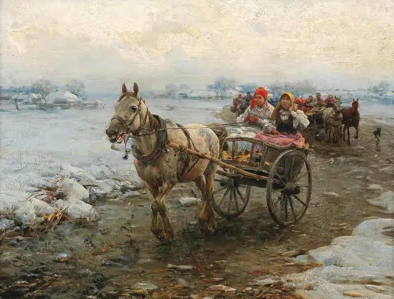 Путешествие на карете by Альфред фон Вирус-Ковальский — digital art print download